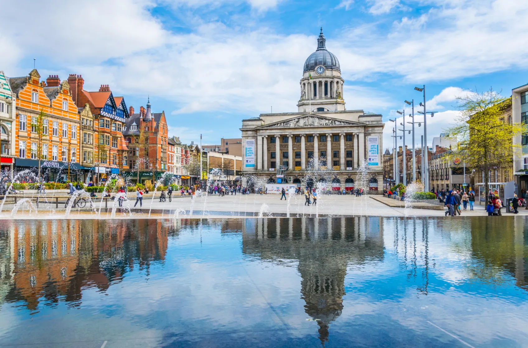 Nottingham city centre in Nottingham